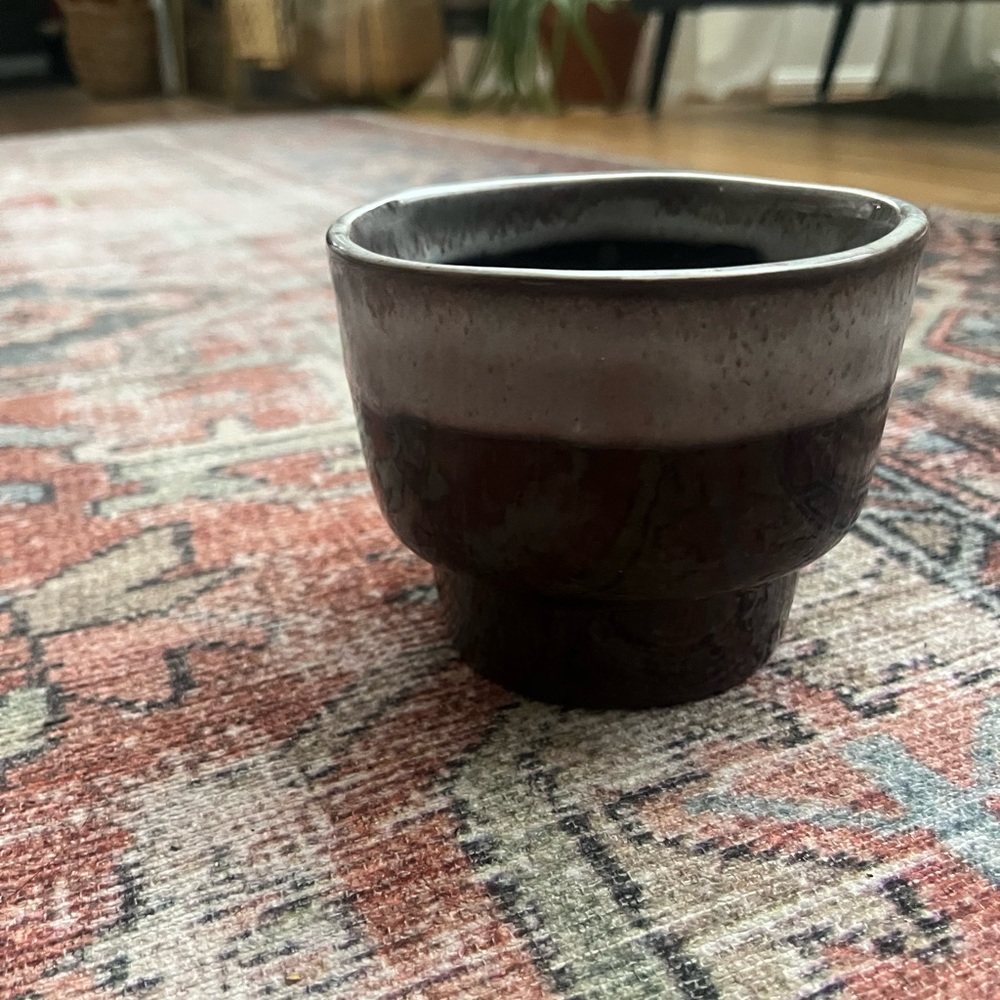 Glazed pottery planter